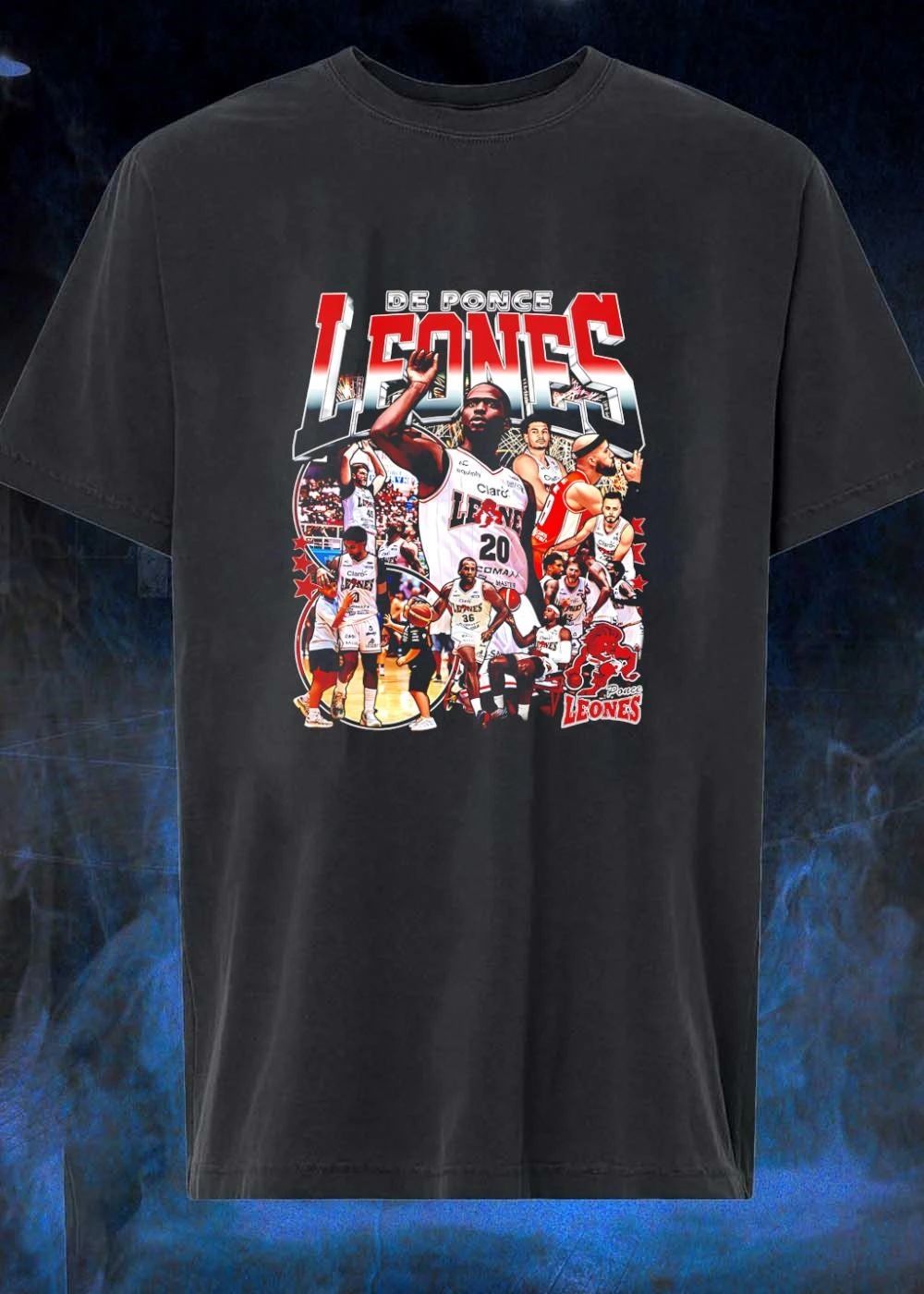 Leones de Ponce Basketball Team Players Action Vintage Style T-Shirt