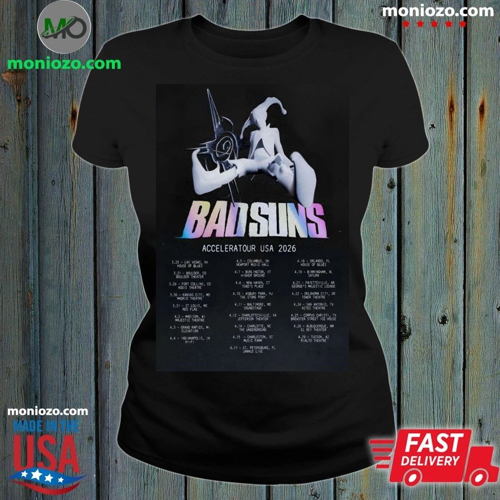 Original Bad Suns 2026 USA Accelerator Poster Shirt