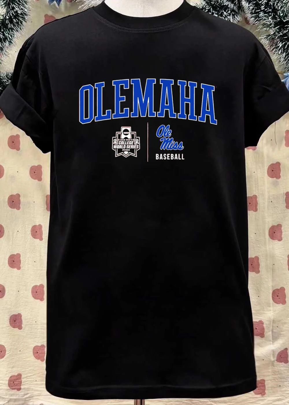 Ole Miss Baseball Apparel OLEMAHA College World Series T-Shirt