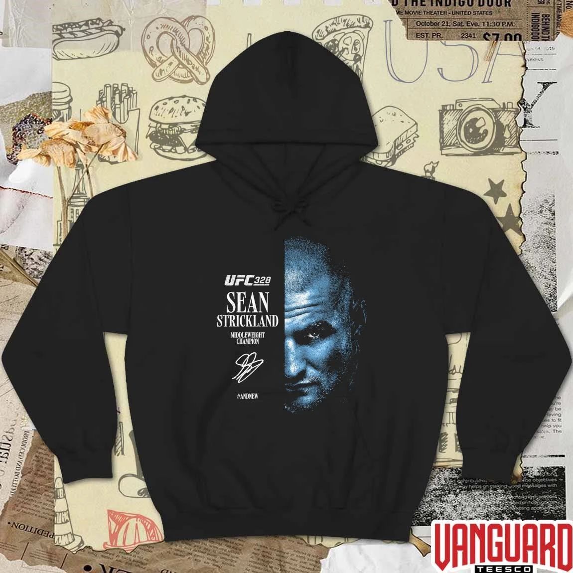 2026 UFC 328 Sean Strickland Middleweight Champions And New Signature t-shirt