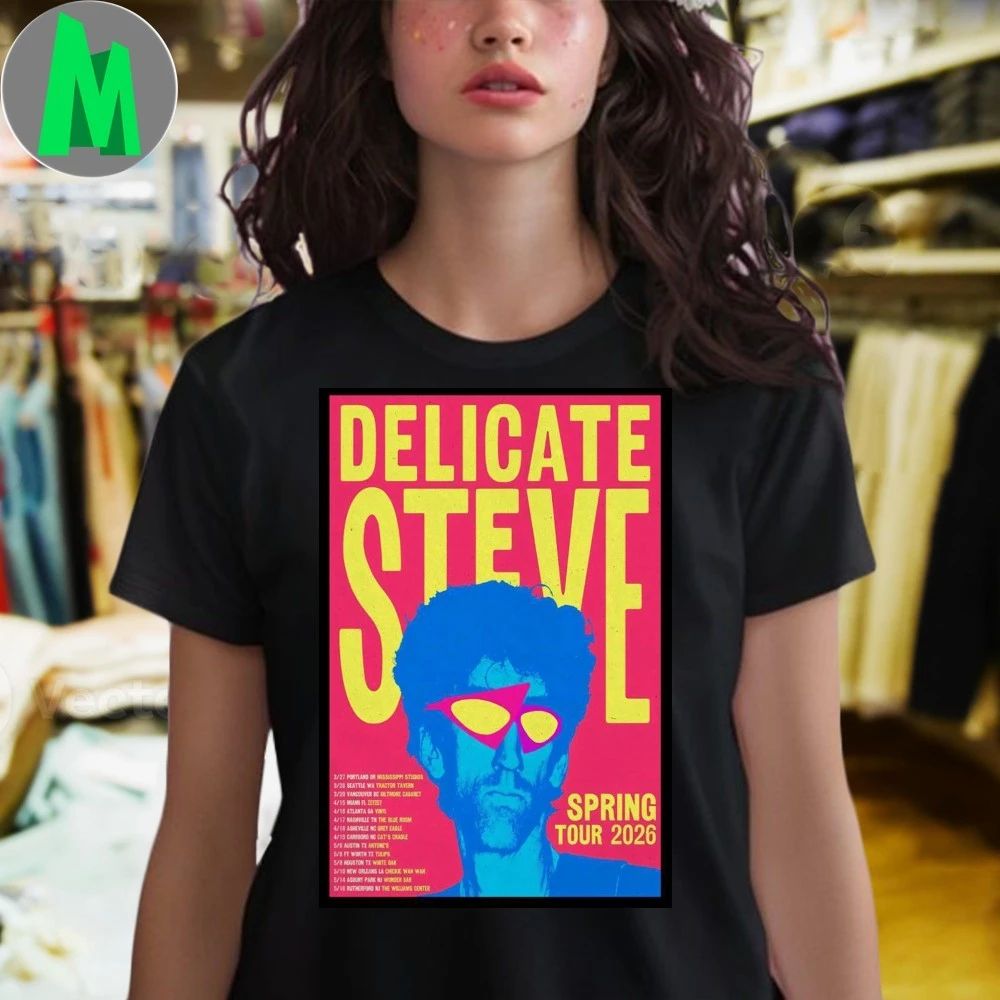 Original Delicate Steve Spring Tour 2026 Poster T-Shirt