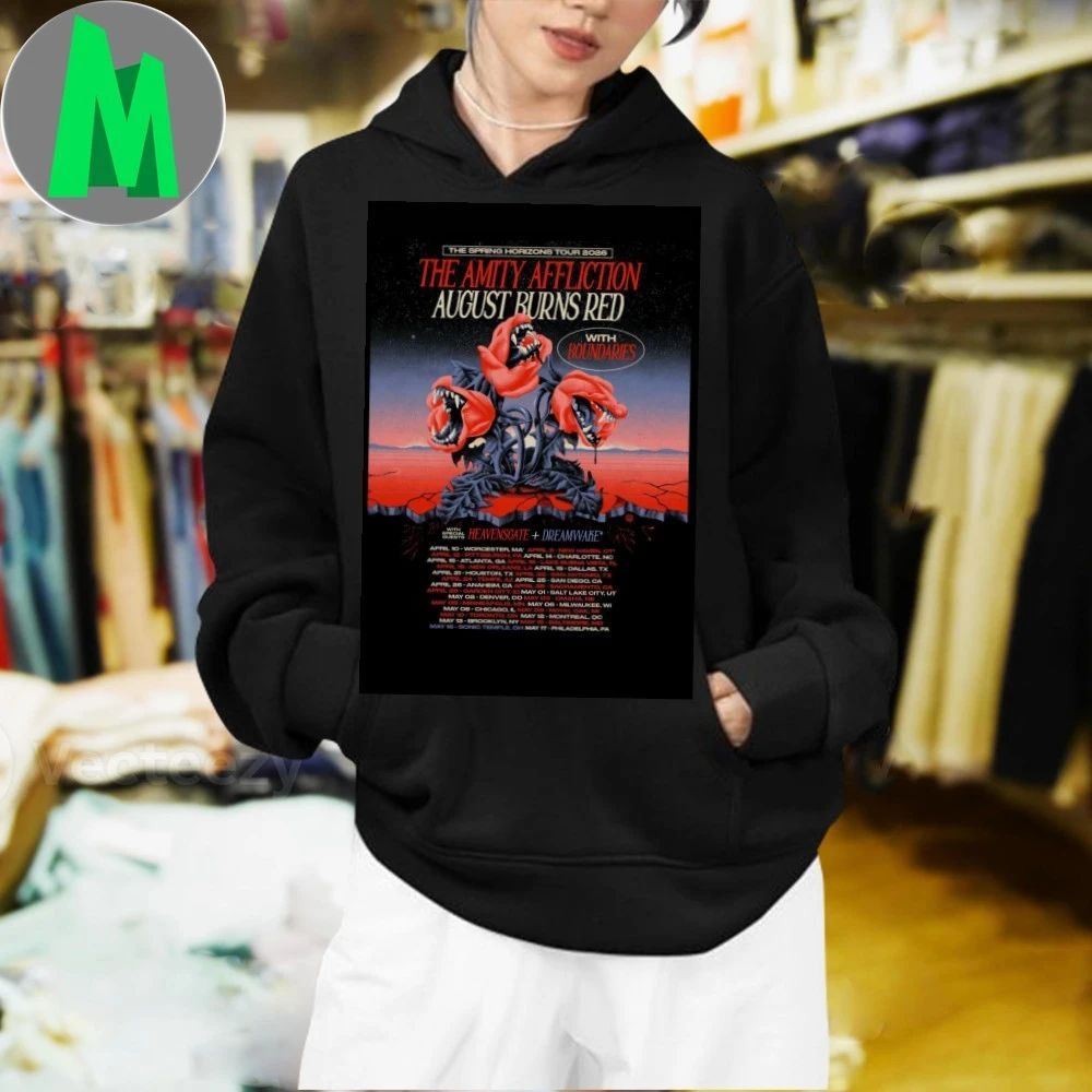 The Amity Affliction And August Burns Red North America Tour 2026 Poster Shirt