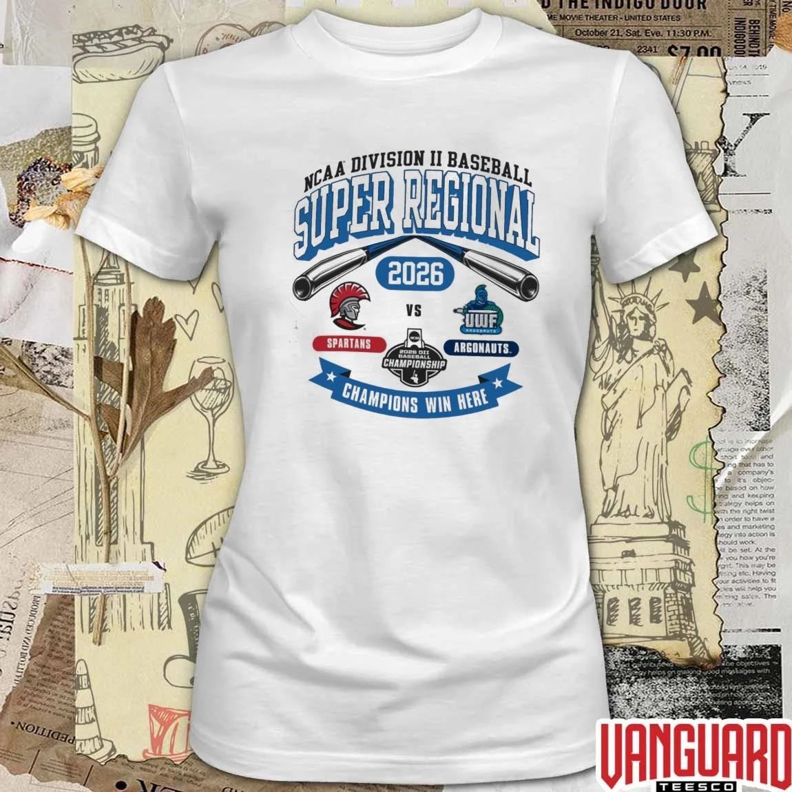 2026 NCAA Division II Baseball Super Regional West Florida Champion Spartans Vs Argonauts Champions Win Here t-shirt