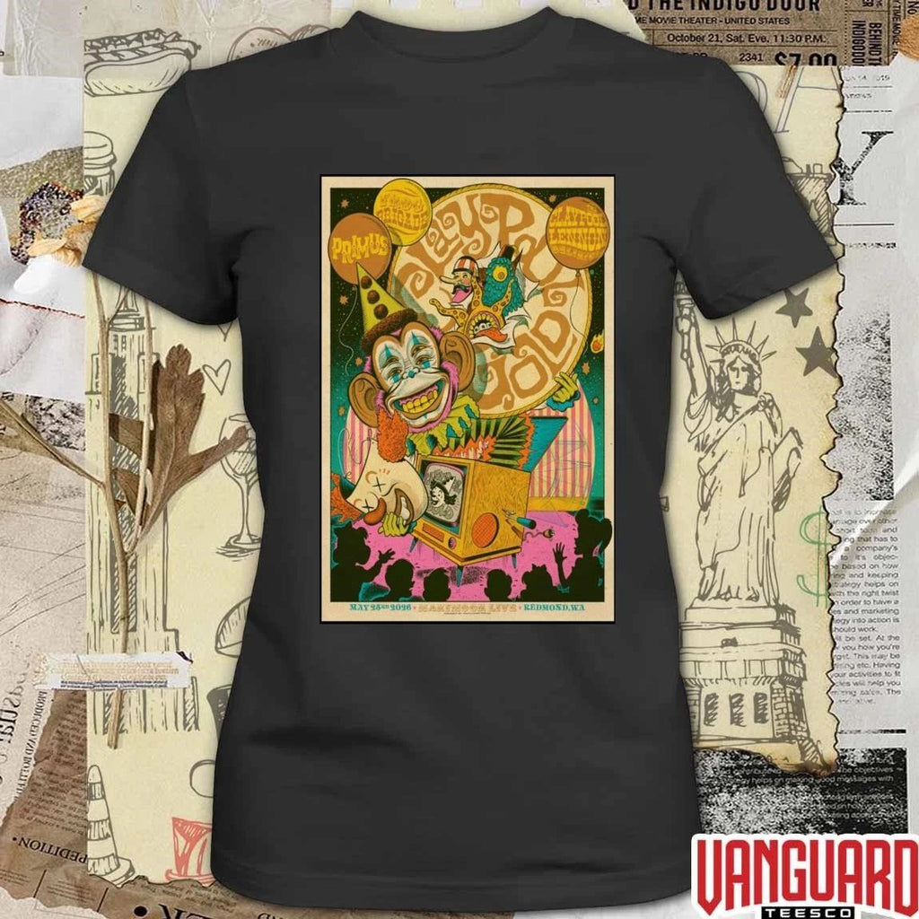 Primus Claypool Gold Tour May 23 2026 Redmond, Washington Poster t-shirt