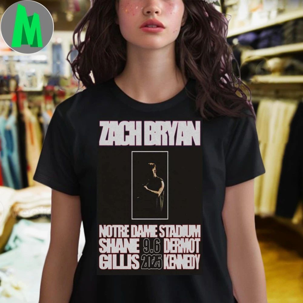 Poster Zach Bryan Notre Dame Indiana 09.06.2025 Shirt
