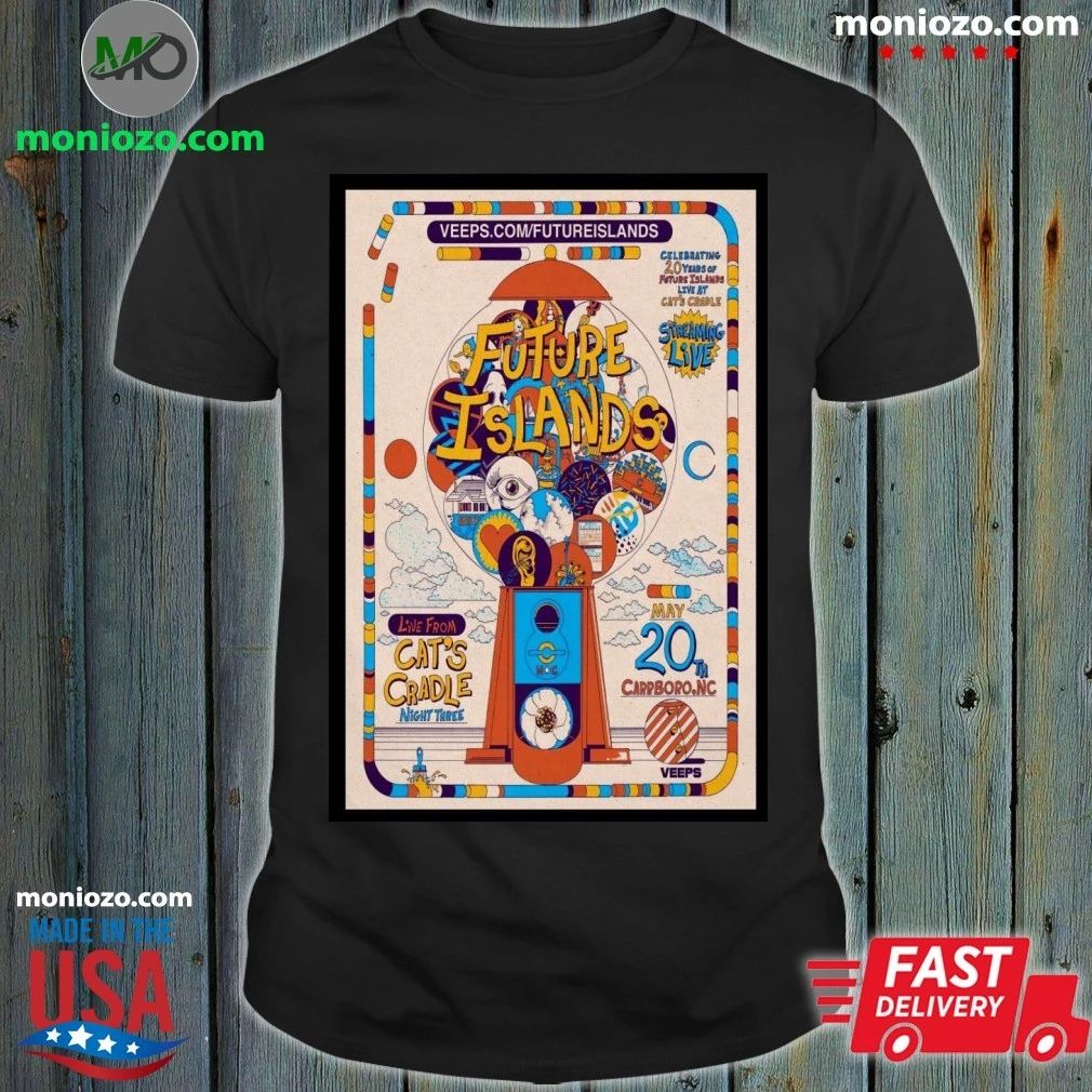 Original Future Islands May 20 2026 Cat’s Cradle Carrboro, NC Poster Shirt