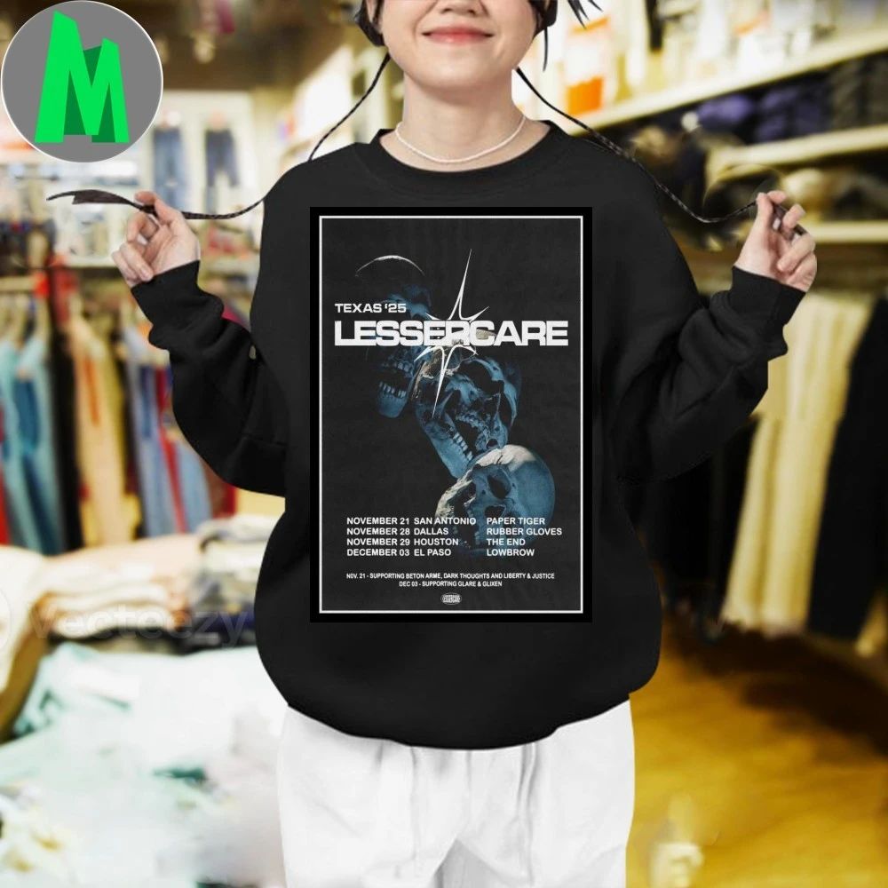 Lesser Care Tour Texas 2025 Poster Shirt