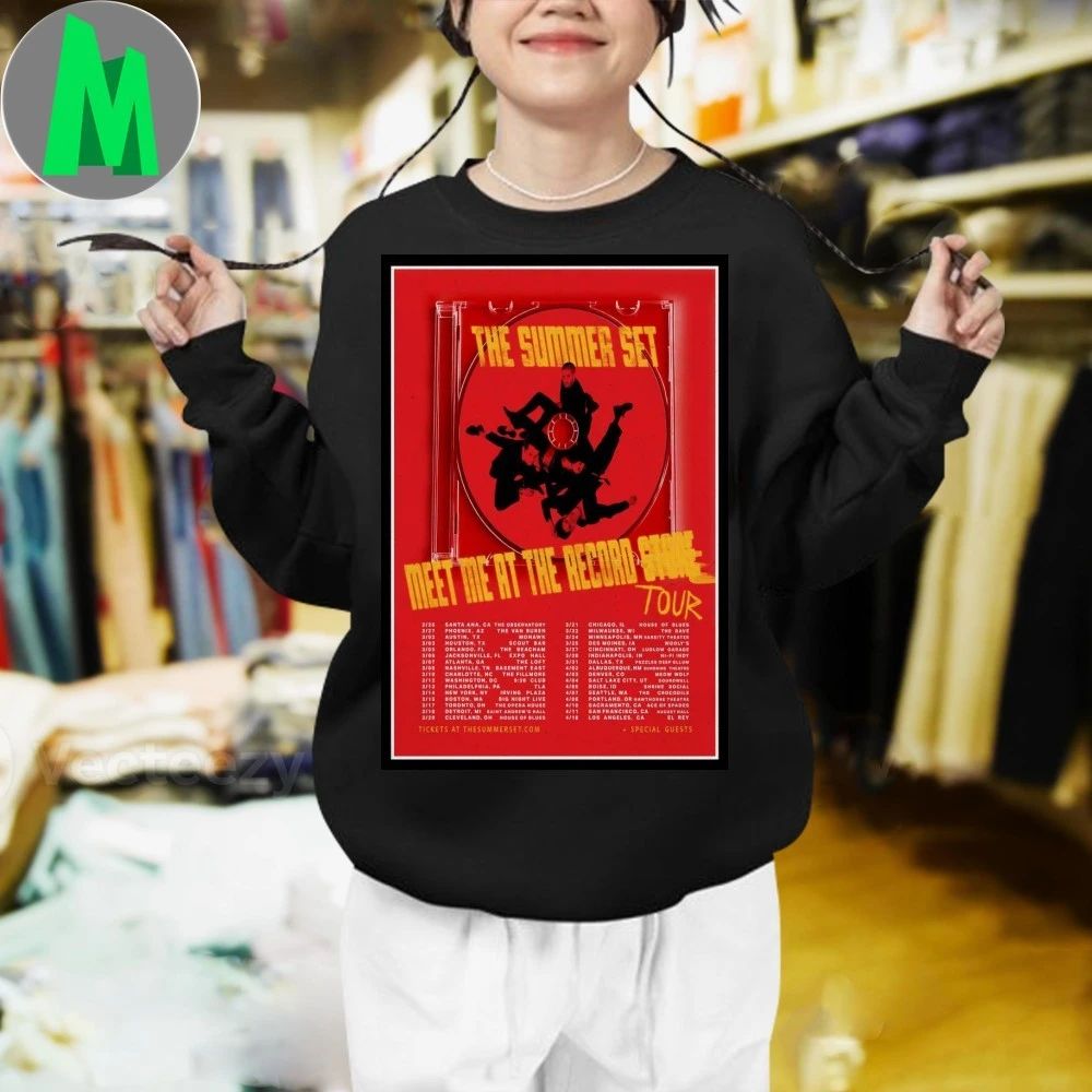 The Summer Set Meet Me At The Record Tour 2026 Poster Shirt