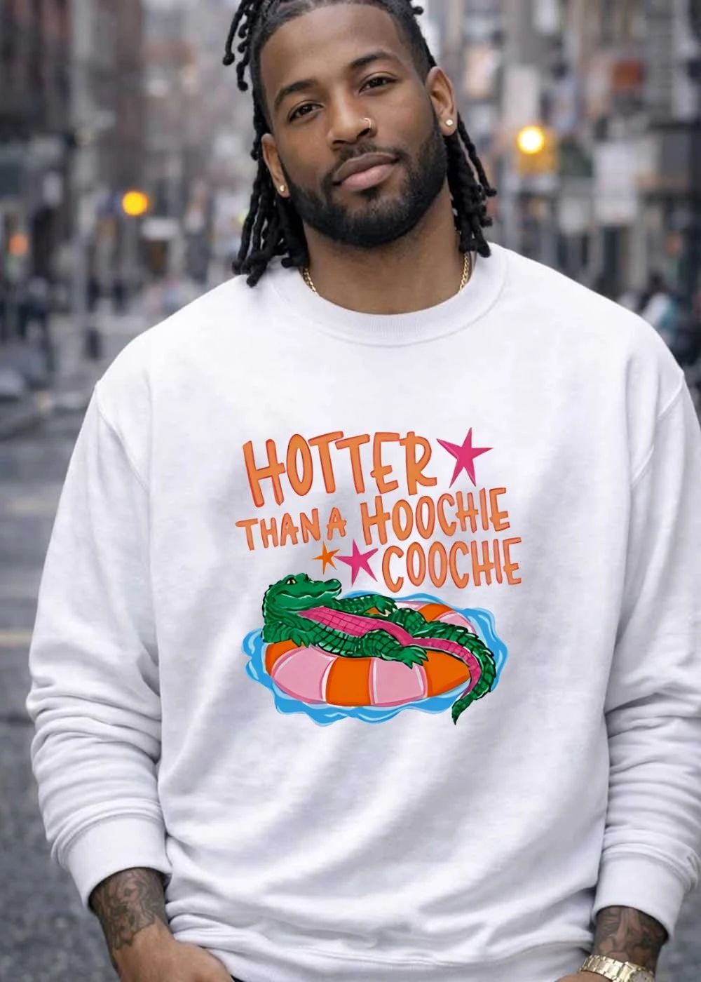 Summer Vibes Alligator Floating Hotter Than A Hoochie Coochie T-Shirt