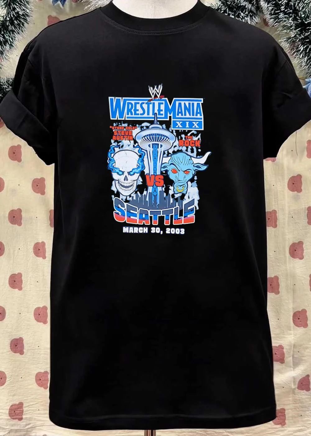 WrestleMania XIX Steve Austin vs The Rock Seattle March 30 2003 T-Shirt