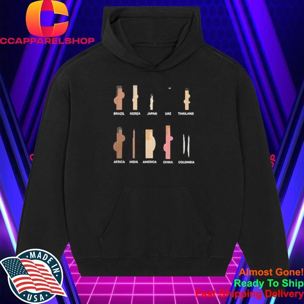BRAZIL, KOREA, JAPAN, UAE, THAILAND, AFRICA, INDIA, AMERICA, CHINA, COLOMBIA Shirt