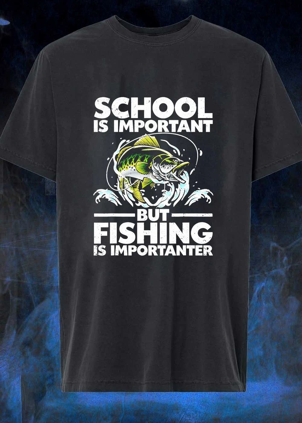 School Is Important But Fishing Is Importanter retro shirt