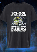 School Is Important But Fishing Is Importanter retro shirt