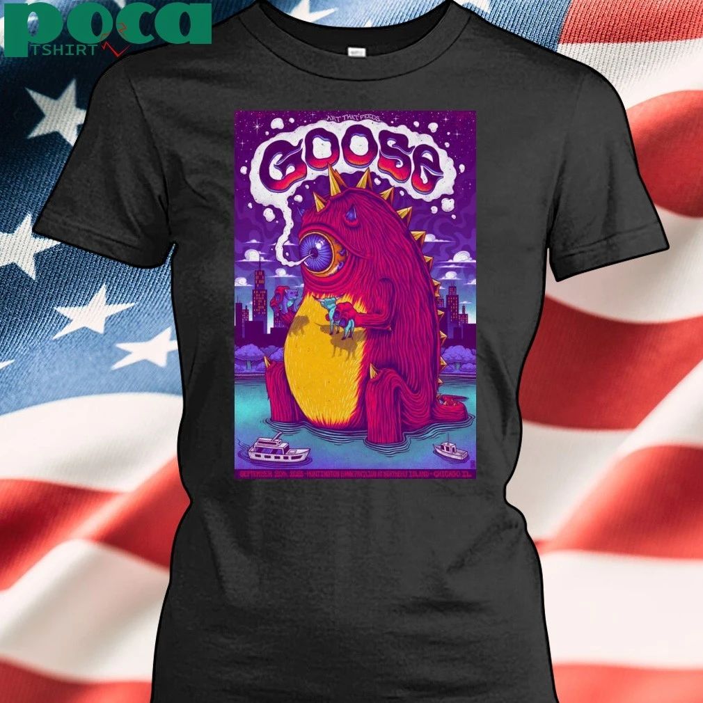 Poster New Goose Sep 20 2025 Huntington Bank Pavilion T-shirt