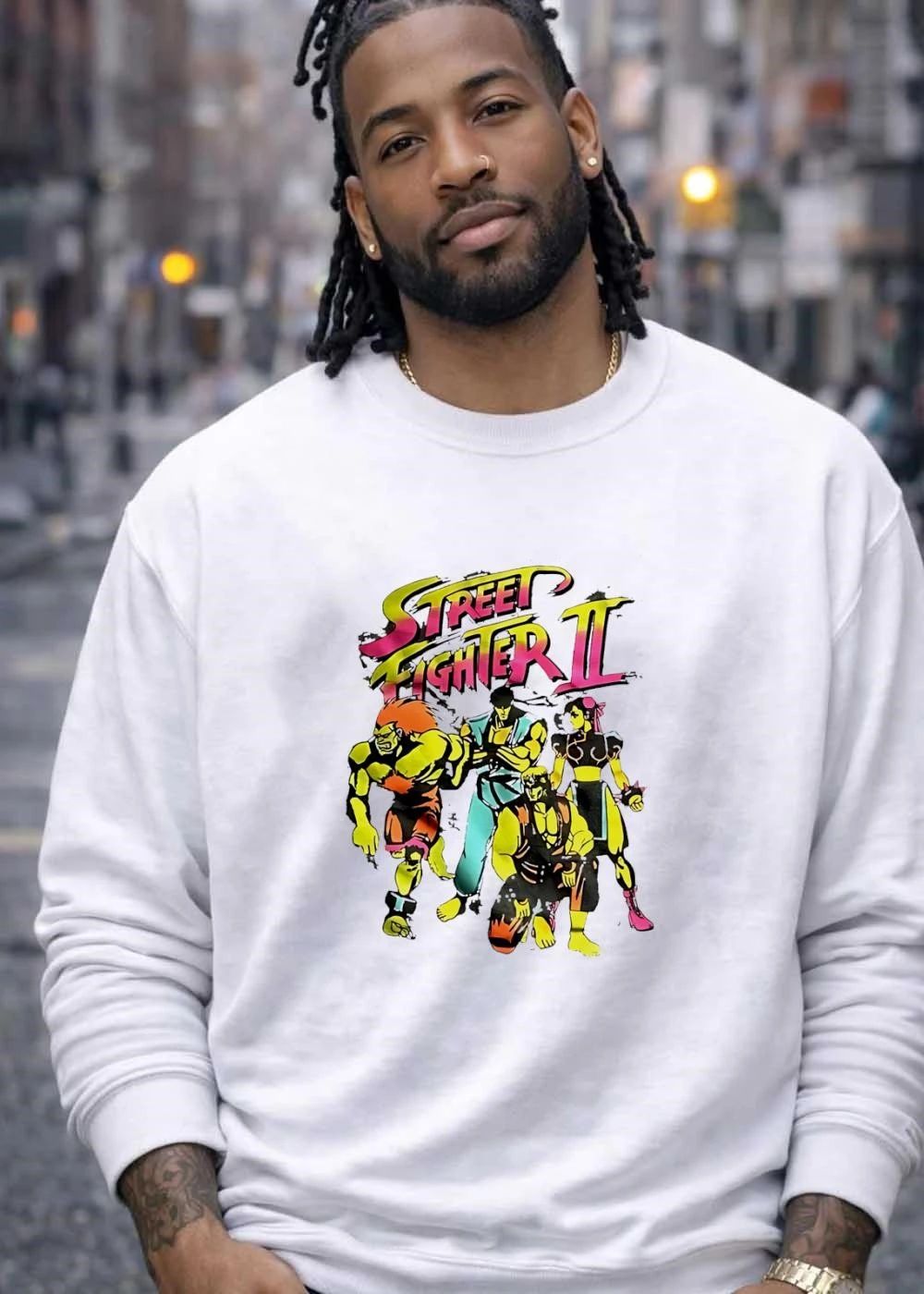 Street Fighter II Blanka Ryu Chun-Li Ken Characters Retro Arcade Game T-Shirt