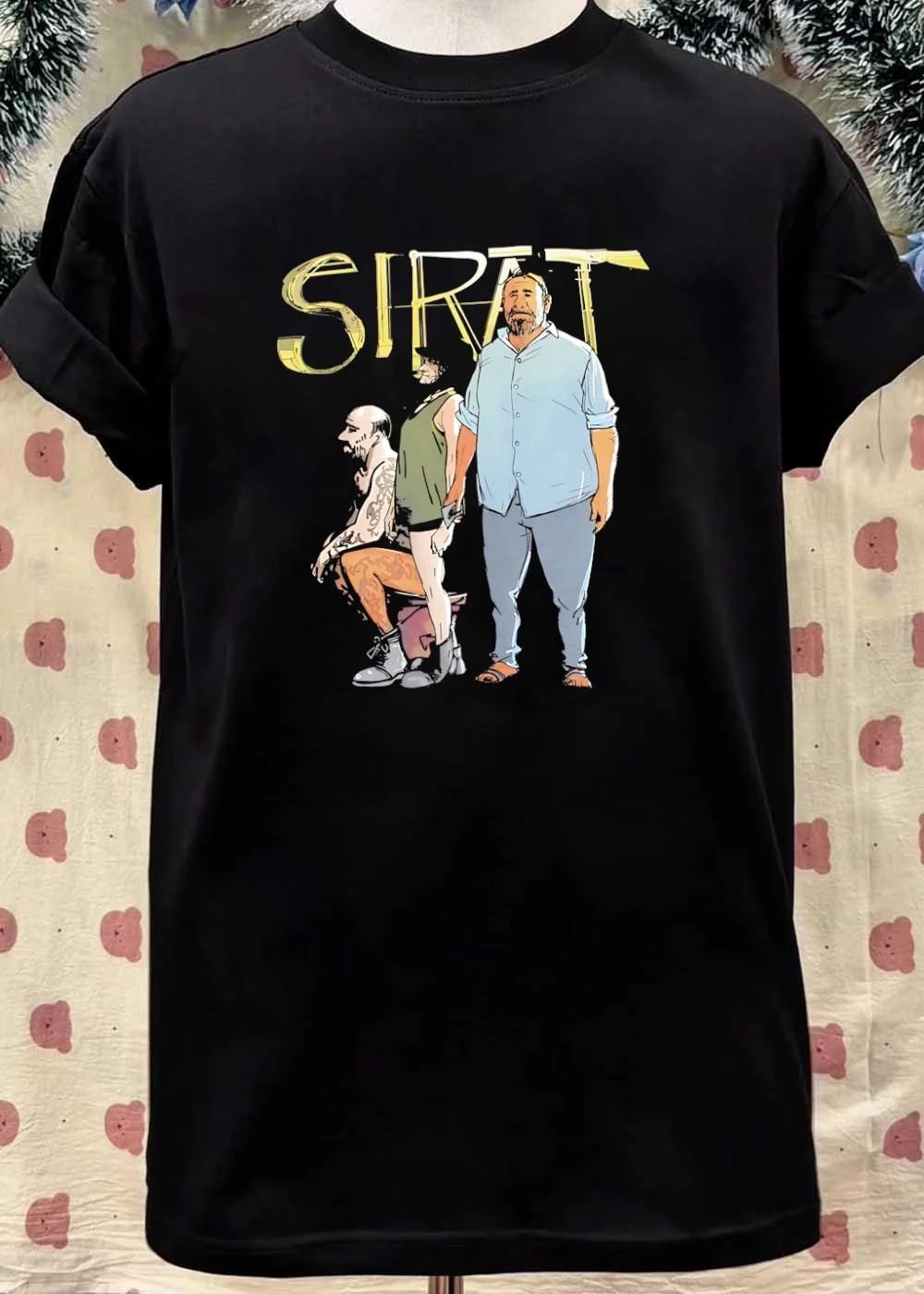 Illustrated by Koji Morimoto Three People Standing and Sitting SIRAT T-Shirt
