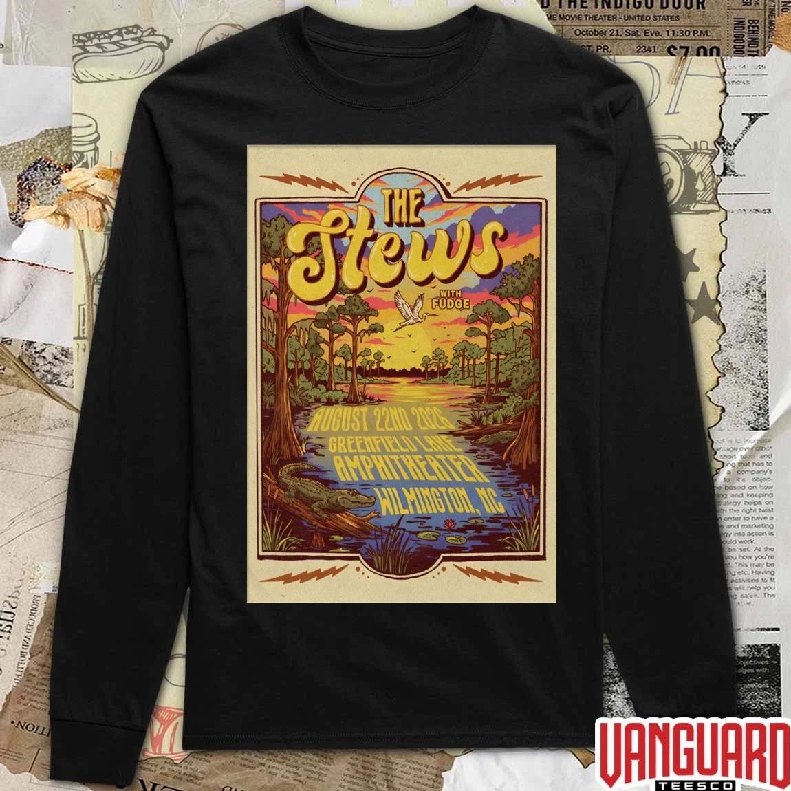 The Stews August 22 2026 Greenfield Lake Amphitheater Wilmington NC Poster t-shirt