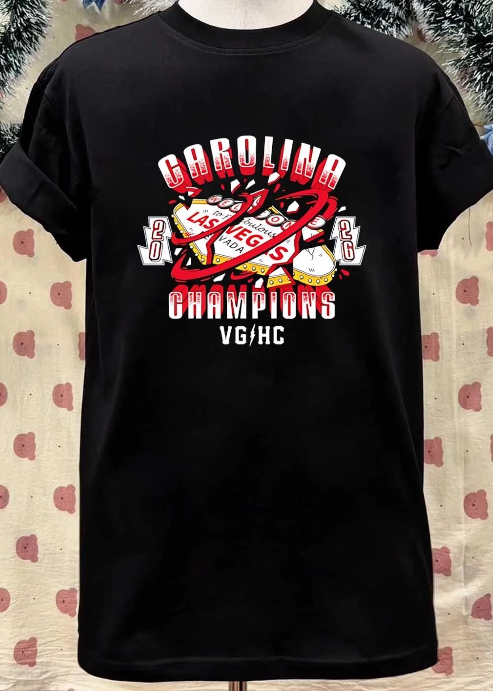 Carolina Champions 20 26 Las Vegas Welcome to Fabulous Nevada T-Shirt