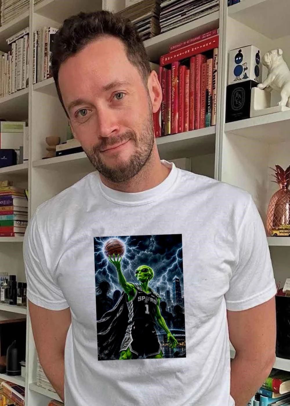 Spurs Alien Holding Basketball SPURS 1 Self NBA Spalding Shirt
