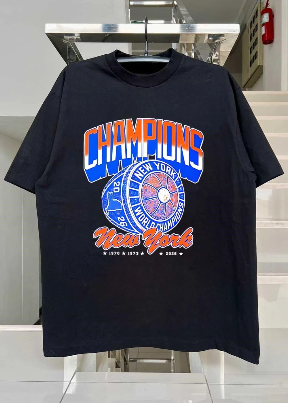 NY Knicks Championship Ring Celebrate 1970 1973 2026 World Champions T-Shirt