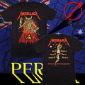 Metallica M72 World Tour Australia And New Zealand 2025 Fancards Feat Metallica Skeleton T-Shirt