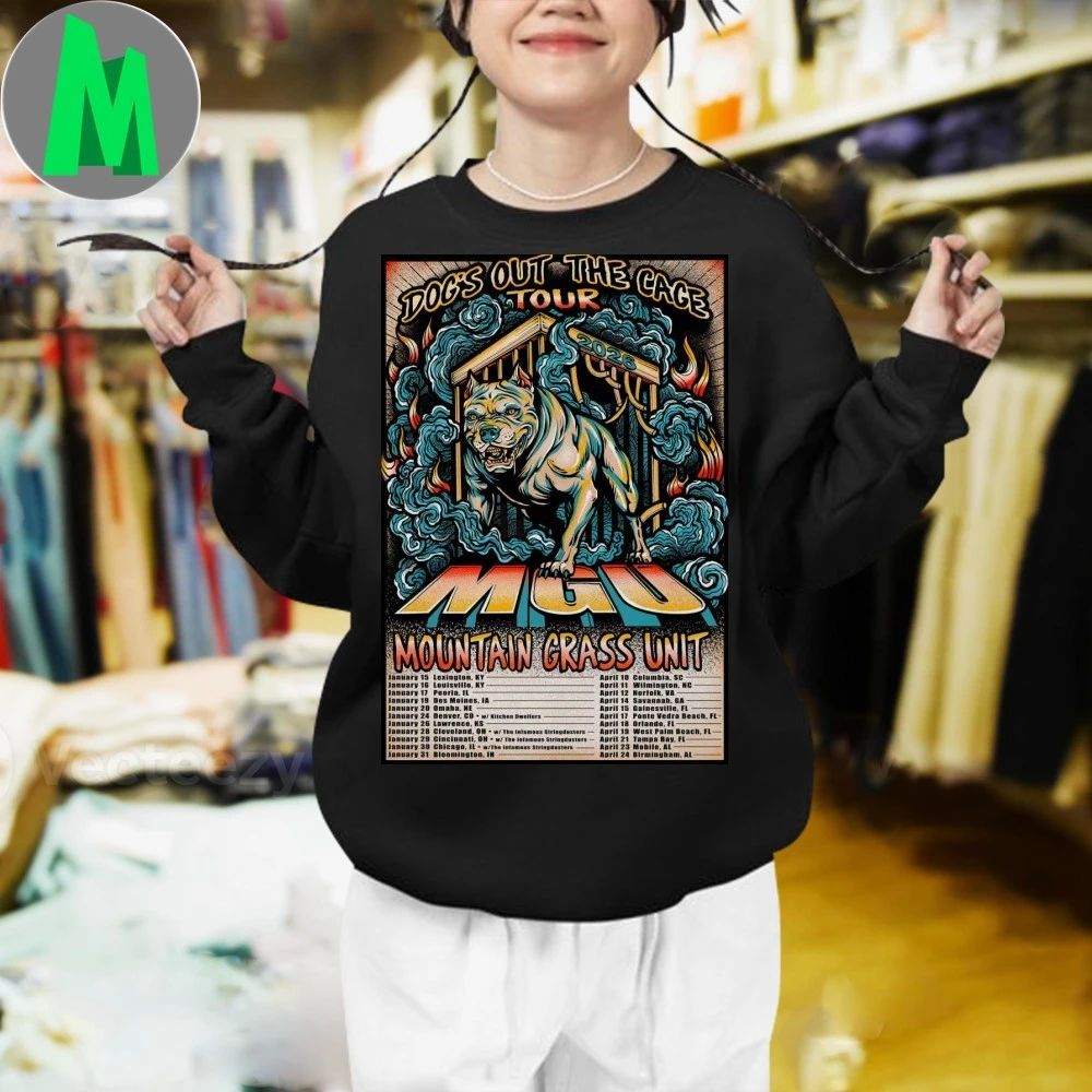 Original Mountain Grass Unit Dogs Out The Cage Tour 2026 Poster Shirt