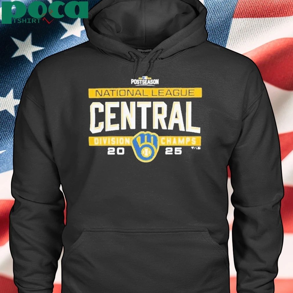 Milwaukee Brewers MLB 2025 NL Central Division Title Postseason Locker Room T-Shirt