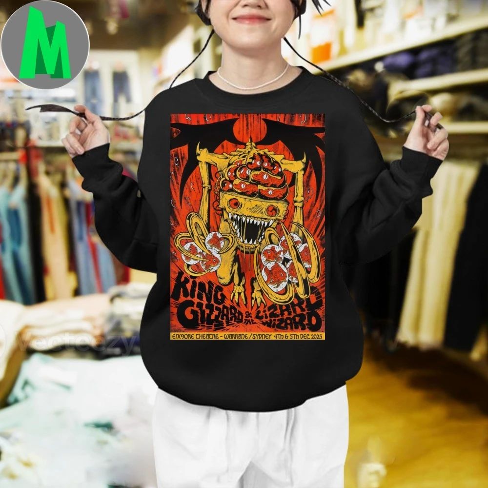 King Gizzard And The Lizard Wizard Dec 4-5 2025 Enmore Theatre in Newtown Sydney Poster Shirt
