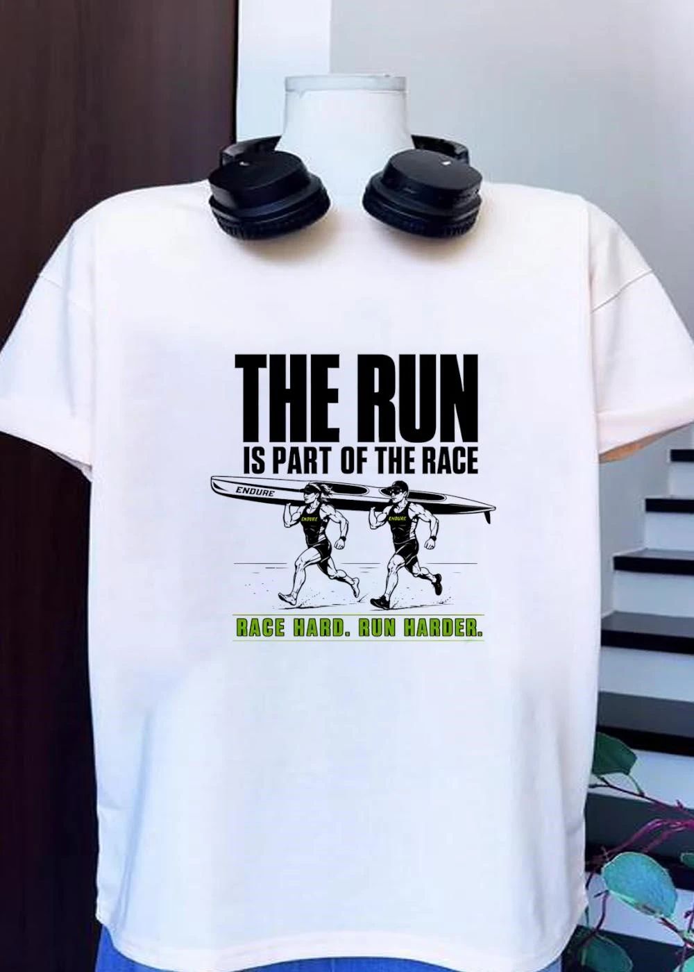 Endure Multi-Sport Endurance Race Running Kayak Canoe Athletes the Run Is Part of the Race Race Hard. Run Harder. 2026 Race Season Shirt