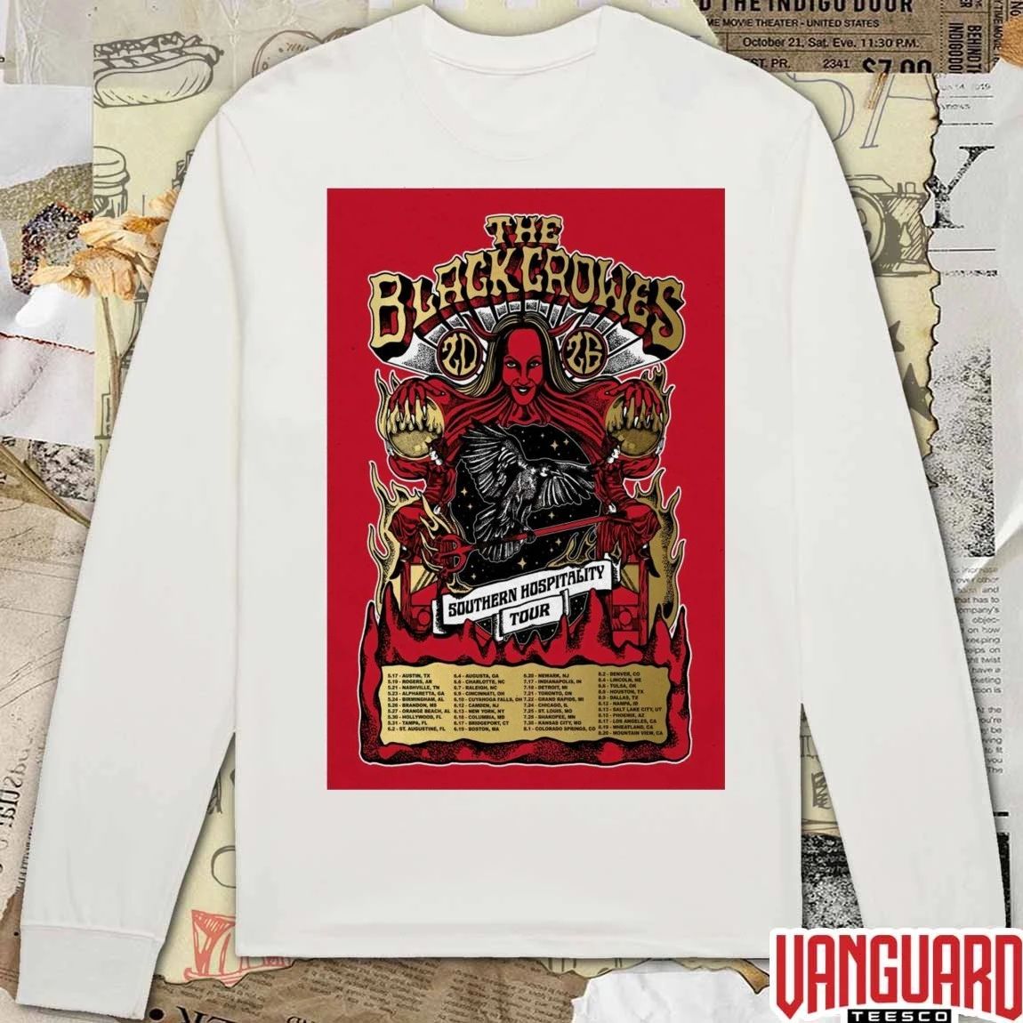 The Black Crowes Southern Hospitality Tour 2026 Poster t-shirt