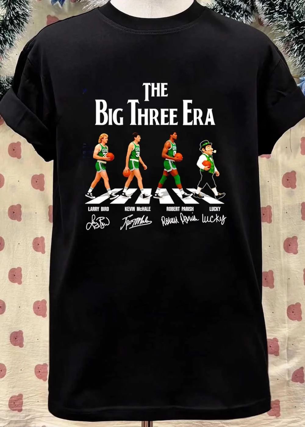 Larry Bird Kevin McHale Robert Parish Lucky Walking the Big Three Era T-Shirt