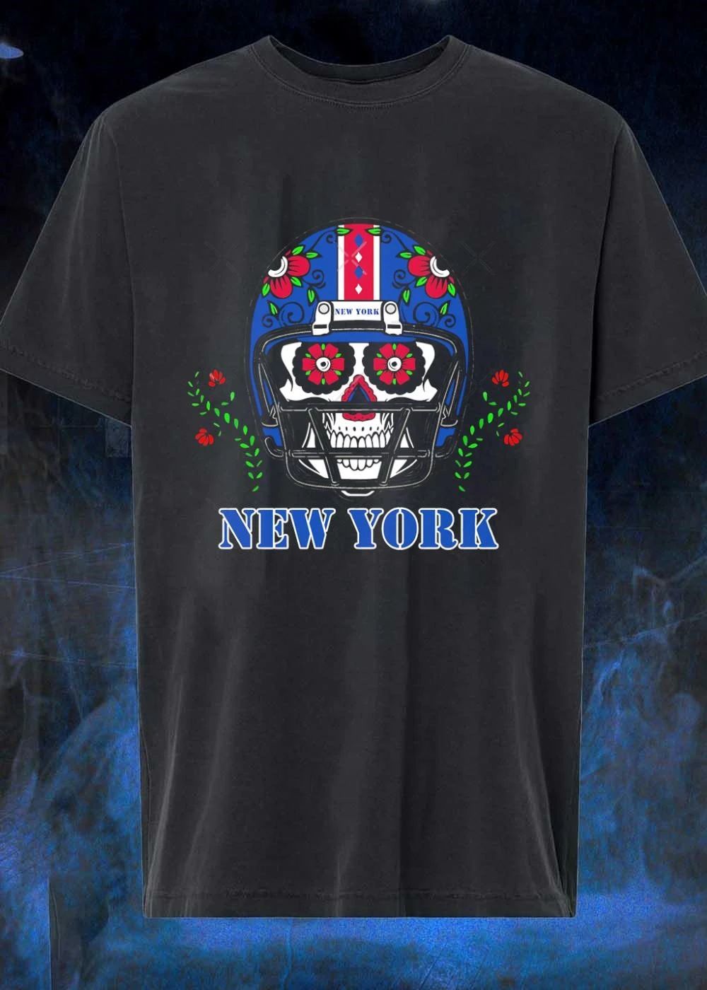 Sugar Skull Football Helmet New York Shirt