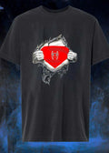 Spider-Man Superman Logo Ripped Chest T-Shirt