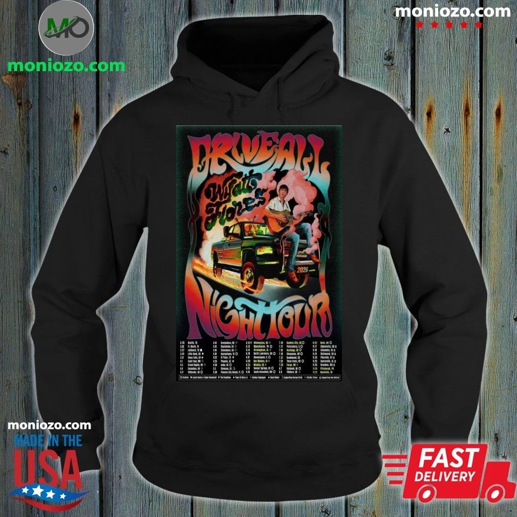 Wyatt Flores 2026 Drive All Night Tour Poster Shirt