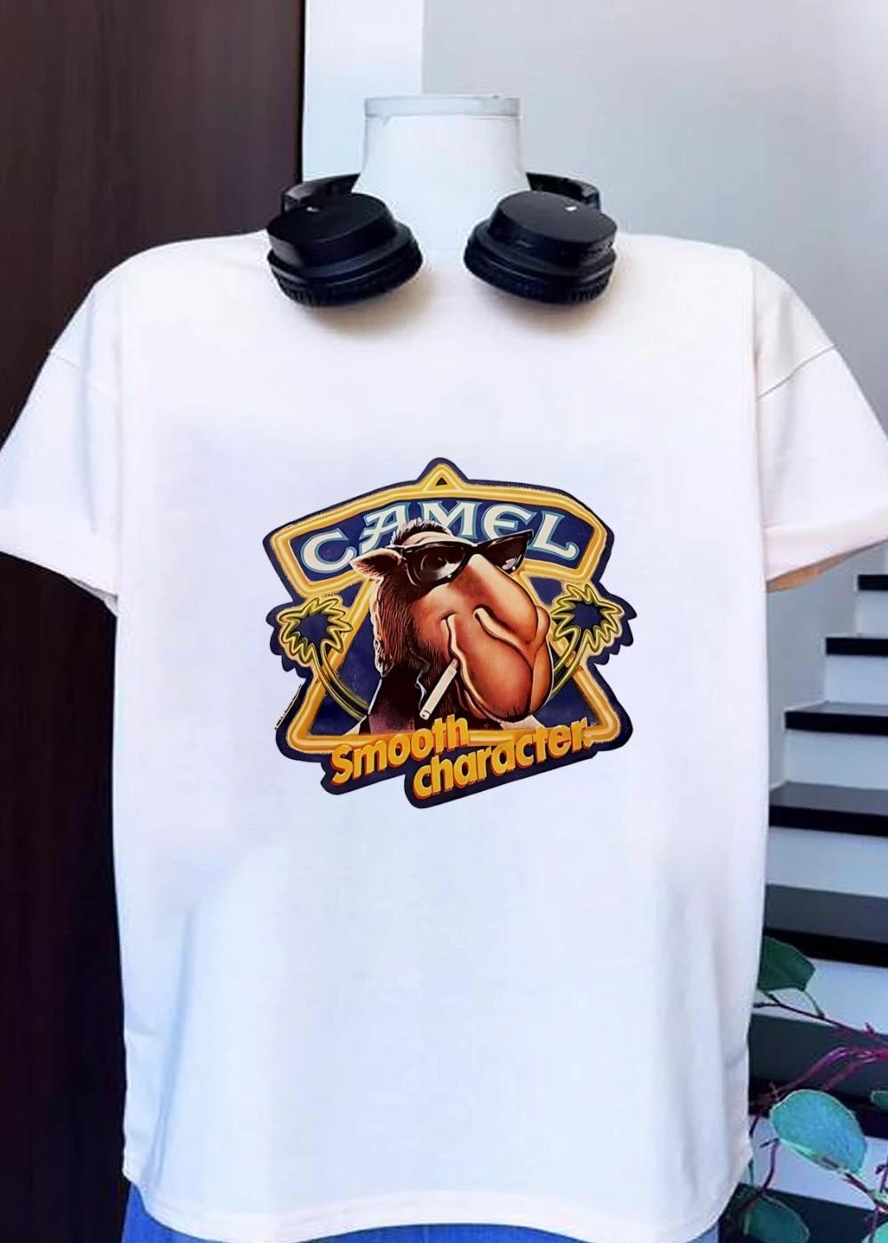 Camel Smooth Character Sunglasses Cigarette Shirt