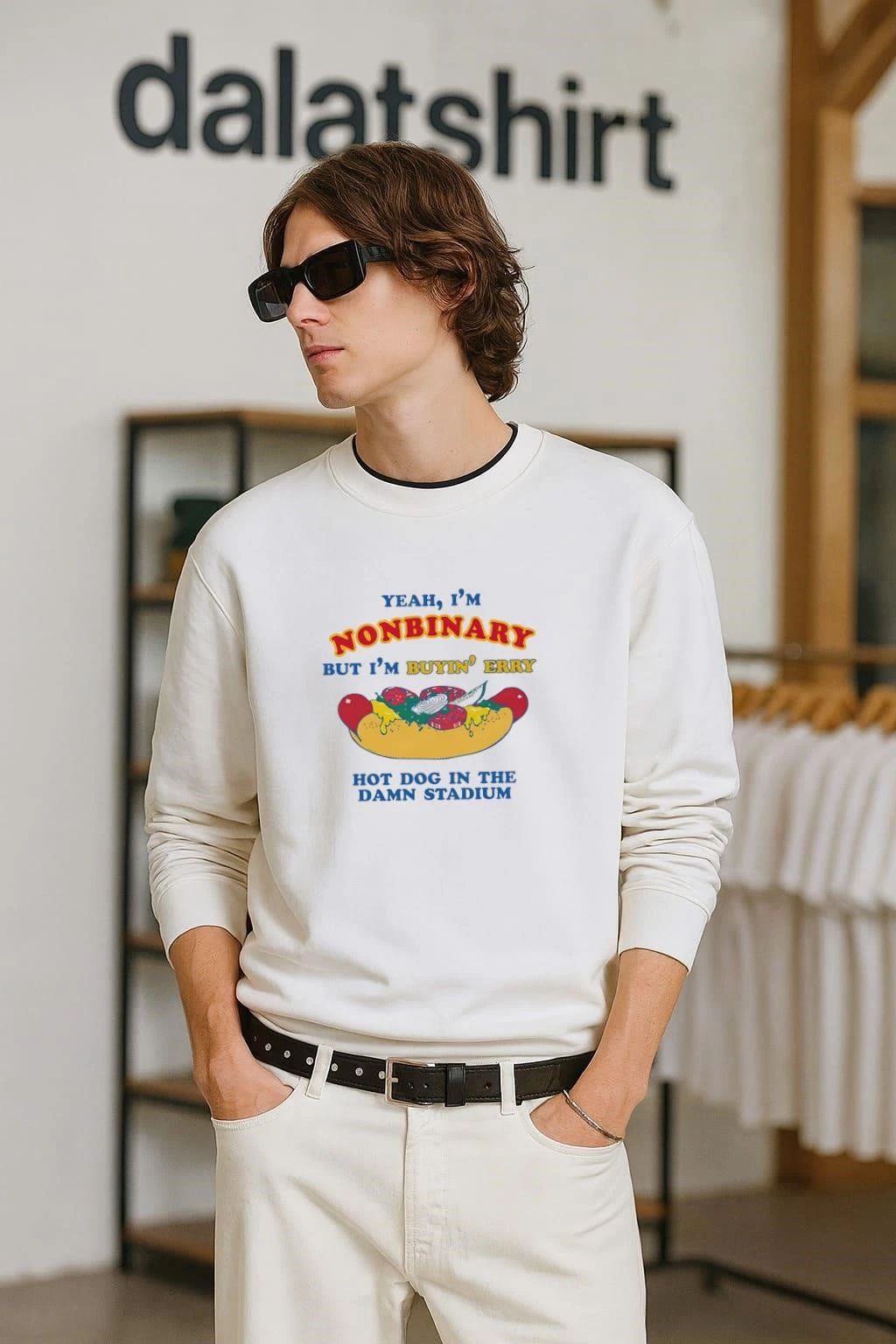 Yeah I’m Nonbinary But I’m Buyin’ Erry Hot Dog In The Stadium shirt