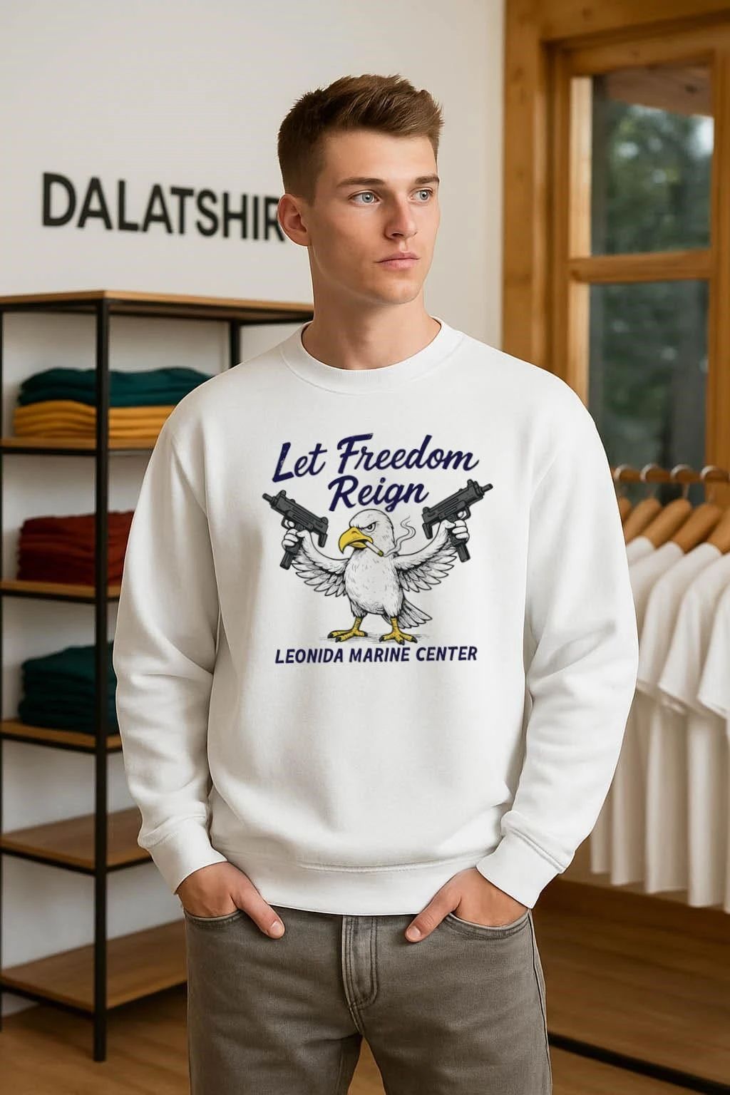 Leonida Marine Center Let Freedom Reign shirt