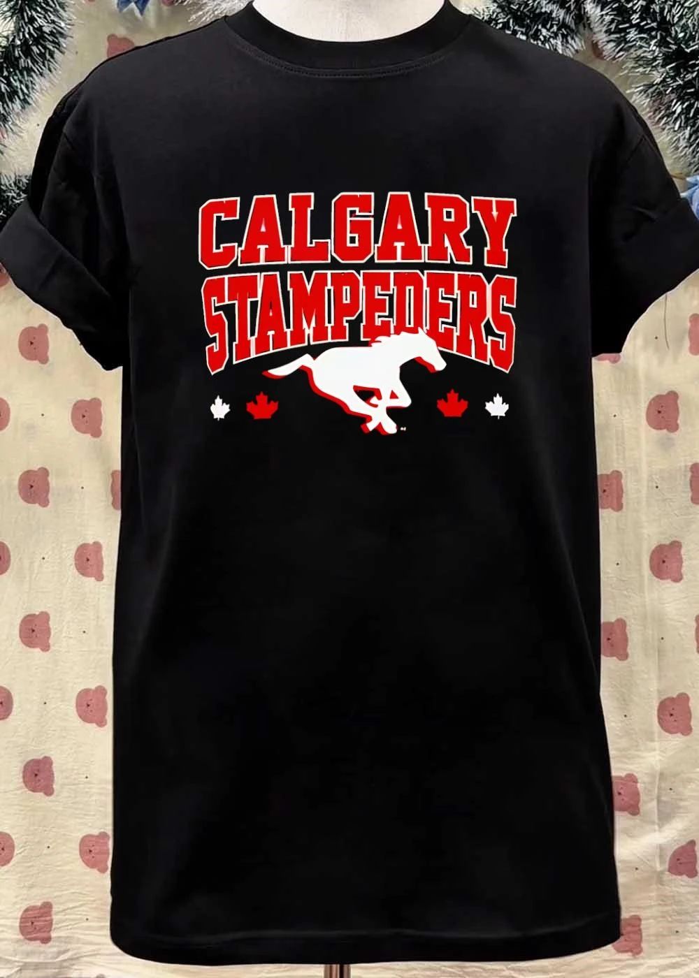Calgary Stampeders Running Horse Maple Leaf Shirt