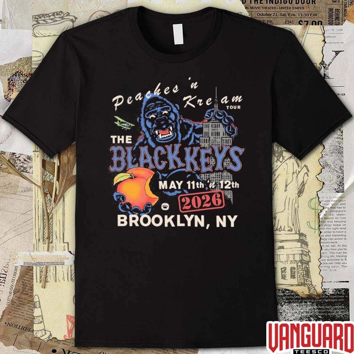 The Black Keys Peaches ‘N Kream Tour Brooklyn NY May 11-12 2026 t-shirt