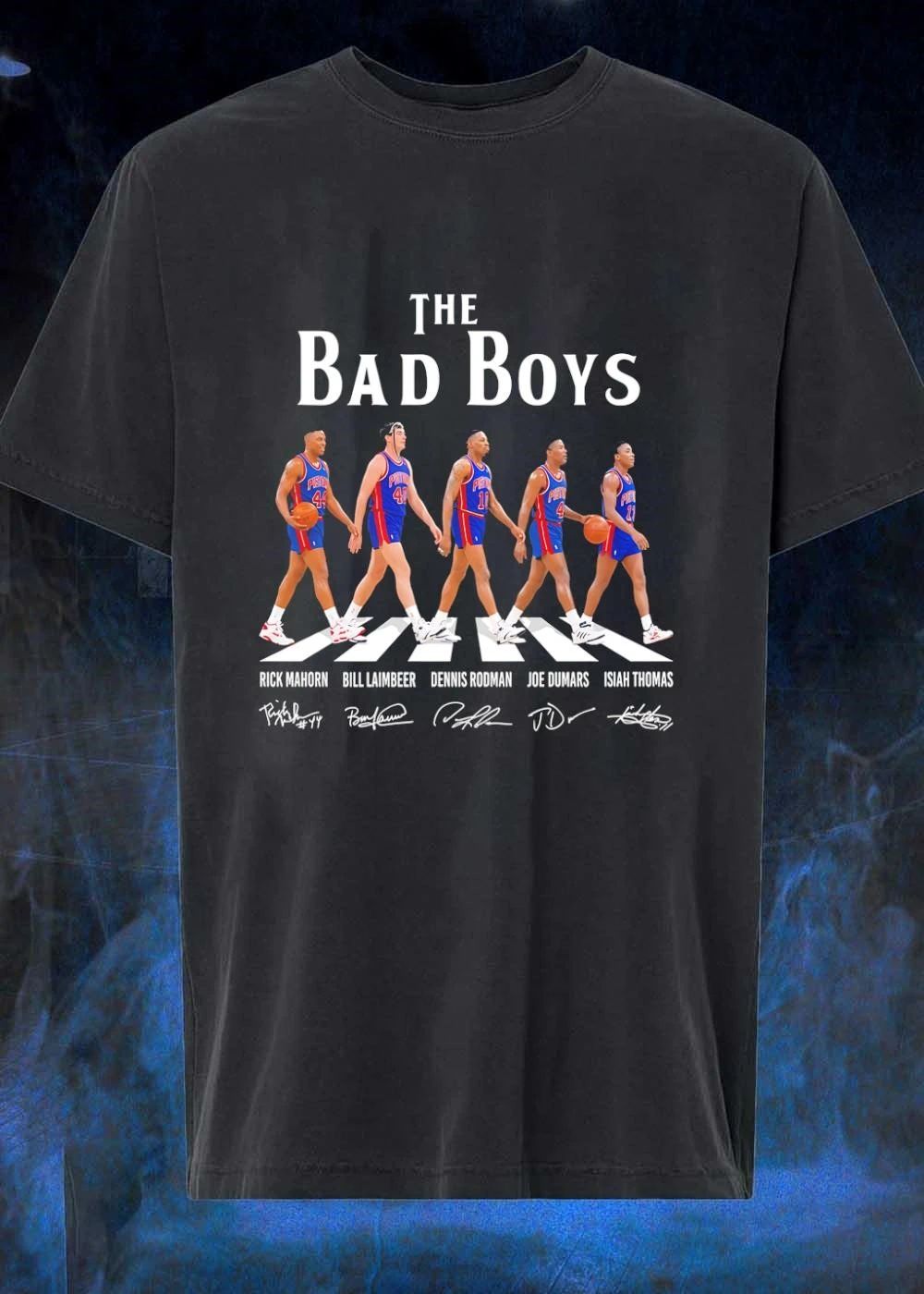 Rick Mahorn Bill Laimbeer Dennis Rodman Joe Dumars Isiah Thomas The Bad Boys Detroit Pistons T-Shirt