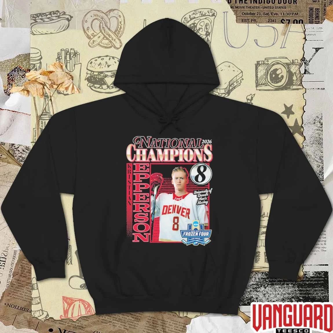 Kristian Epperson National Champs 2026 University Of Denver Men’s Hockey Frozen Four t-shirt
