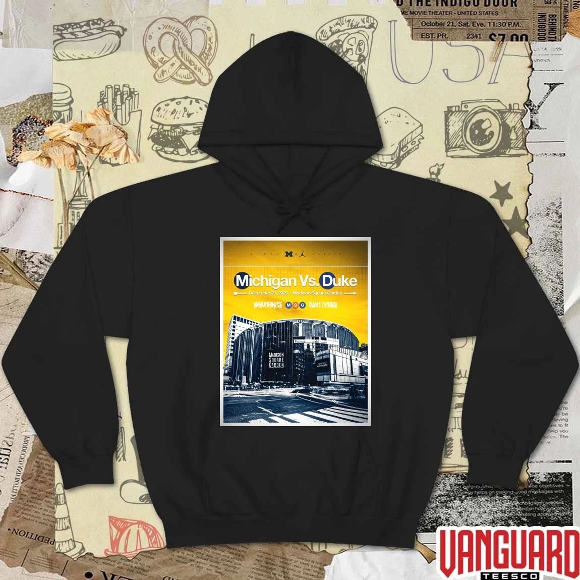 Michigan Vs. Duke December 21, 2026. Madison Square Garden Poster t-shirt