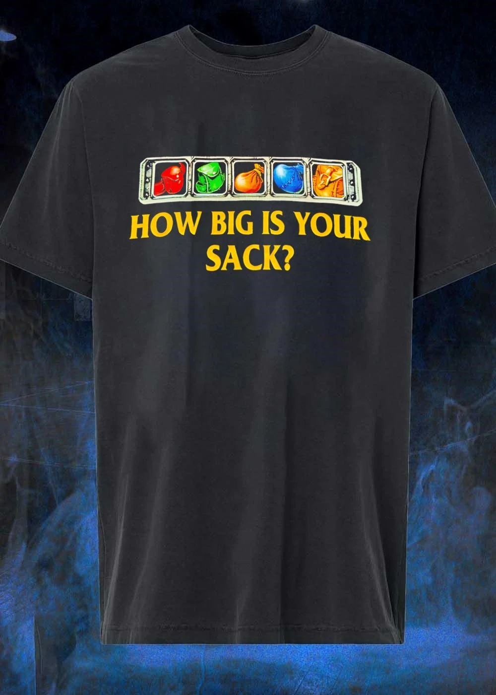 How big is your sack World of Warcraft loot bag icon shirt