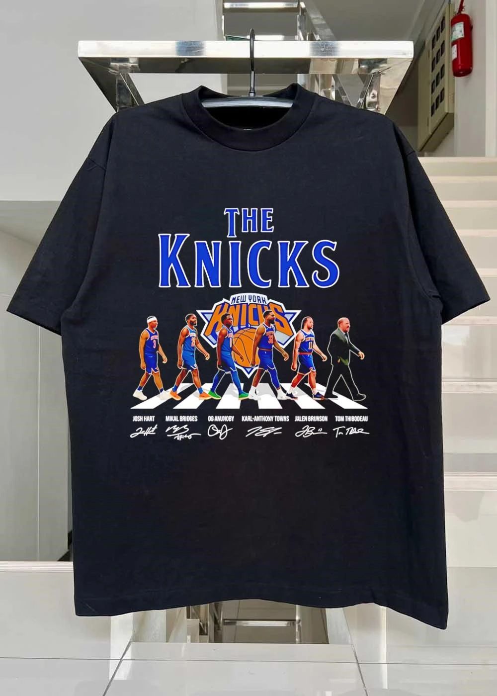 The Knicks Abbey Road Josh Hart Mikal Bridges OG Anunoby Karl-Anthony Towns Jalen Brunson Tom Thibodeau Signatures shirt