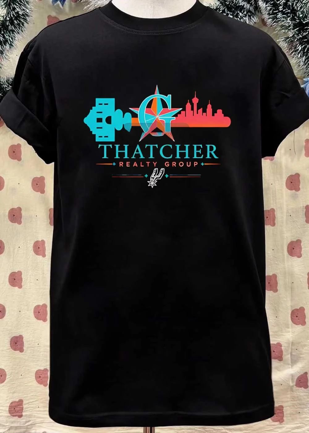 Hills and Dales Ice House Thatcher Realty Group San Antonio Spurs T-Shirt