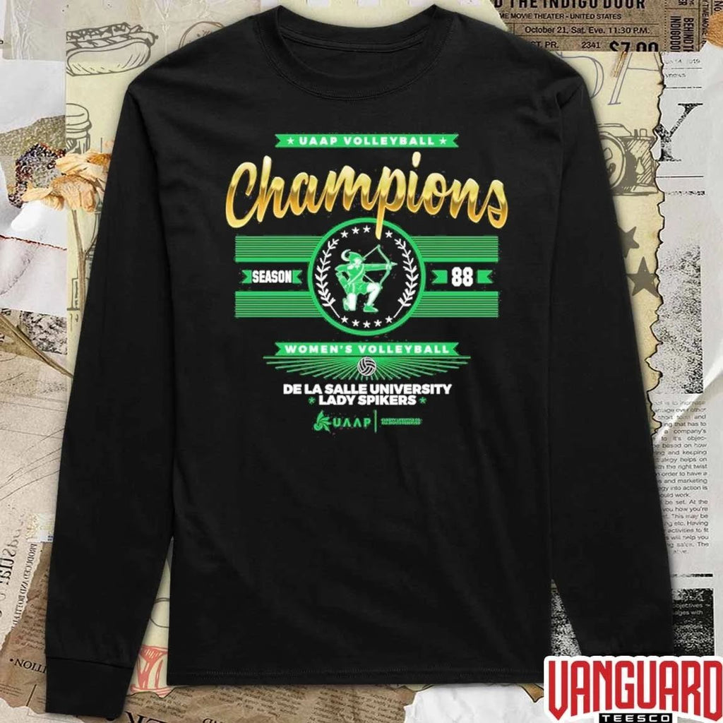 UAAP Women’s Volleyball Champions Season 88 De La Salle University Lady Spikers t-shirt