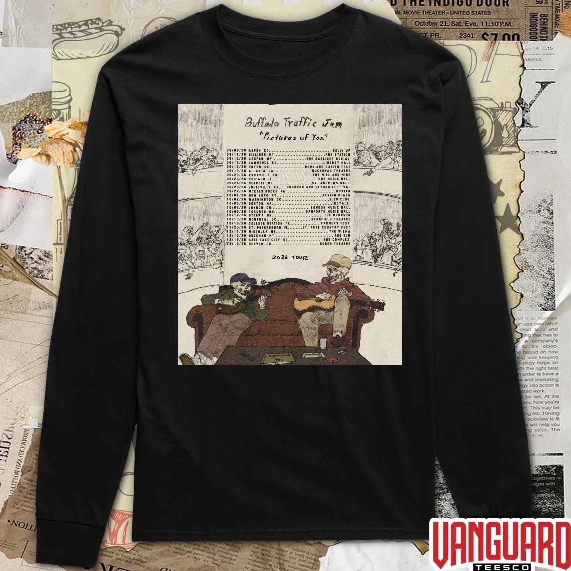 Buffalo Traffic Jam Pictures of You 2026 Tour Dates Poster t-shirt