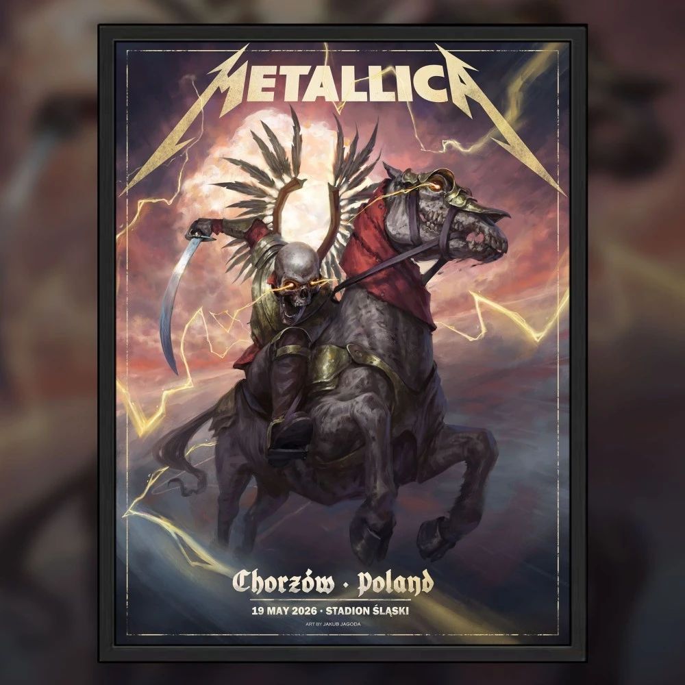Metallica Chorzow Winged Hussar Poster – M72 Poland 2026 Art