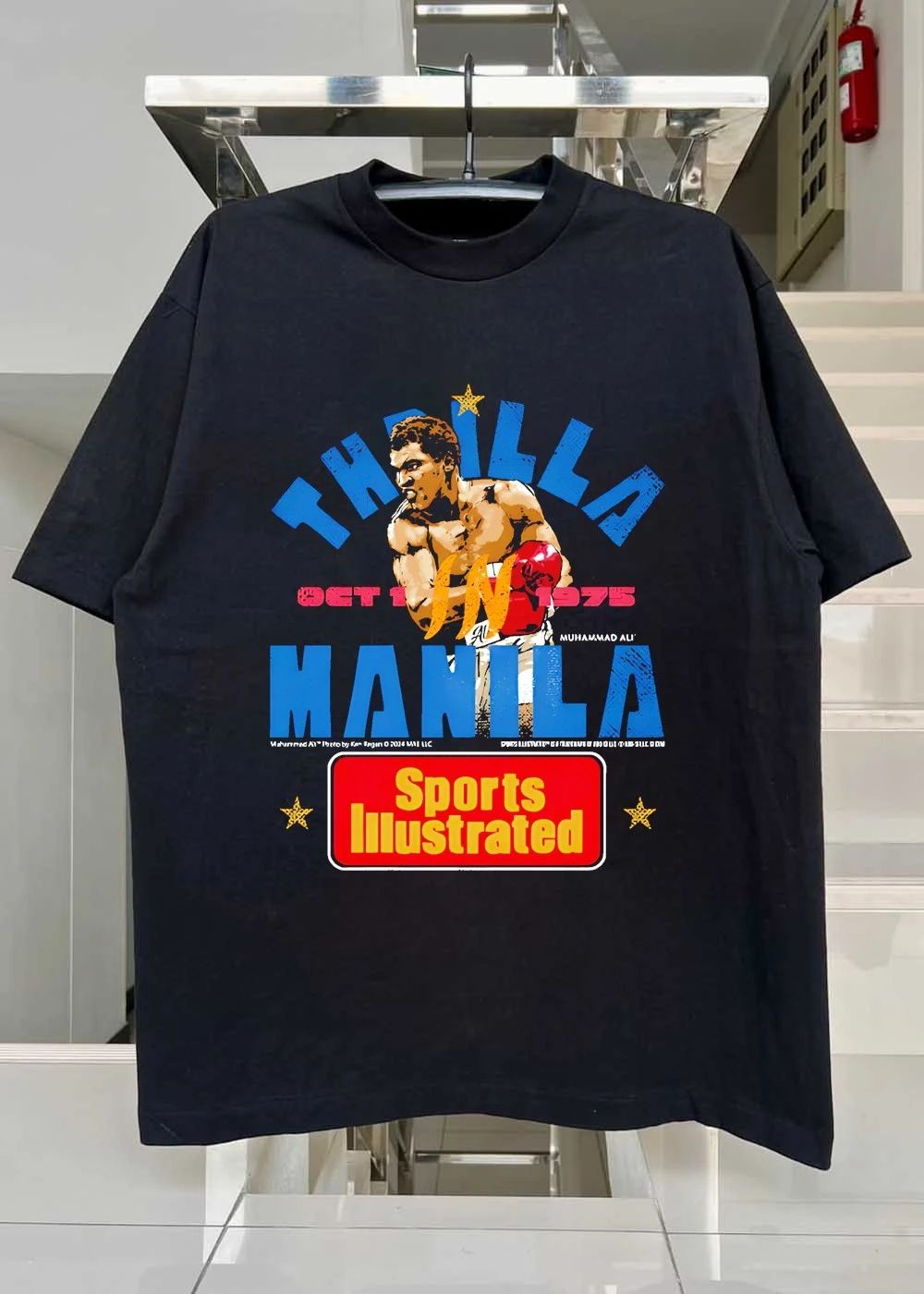 Muhammad Ali Sports Illustrated Thrilla In Manila retro shirt