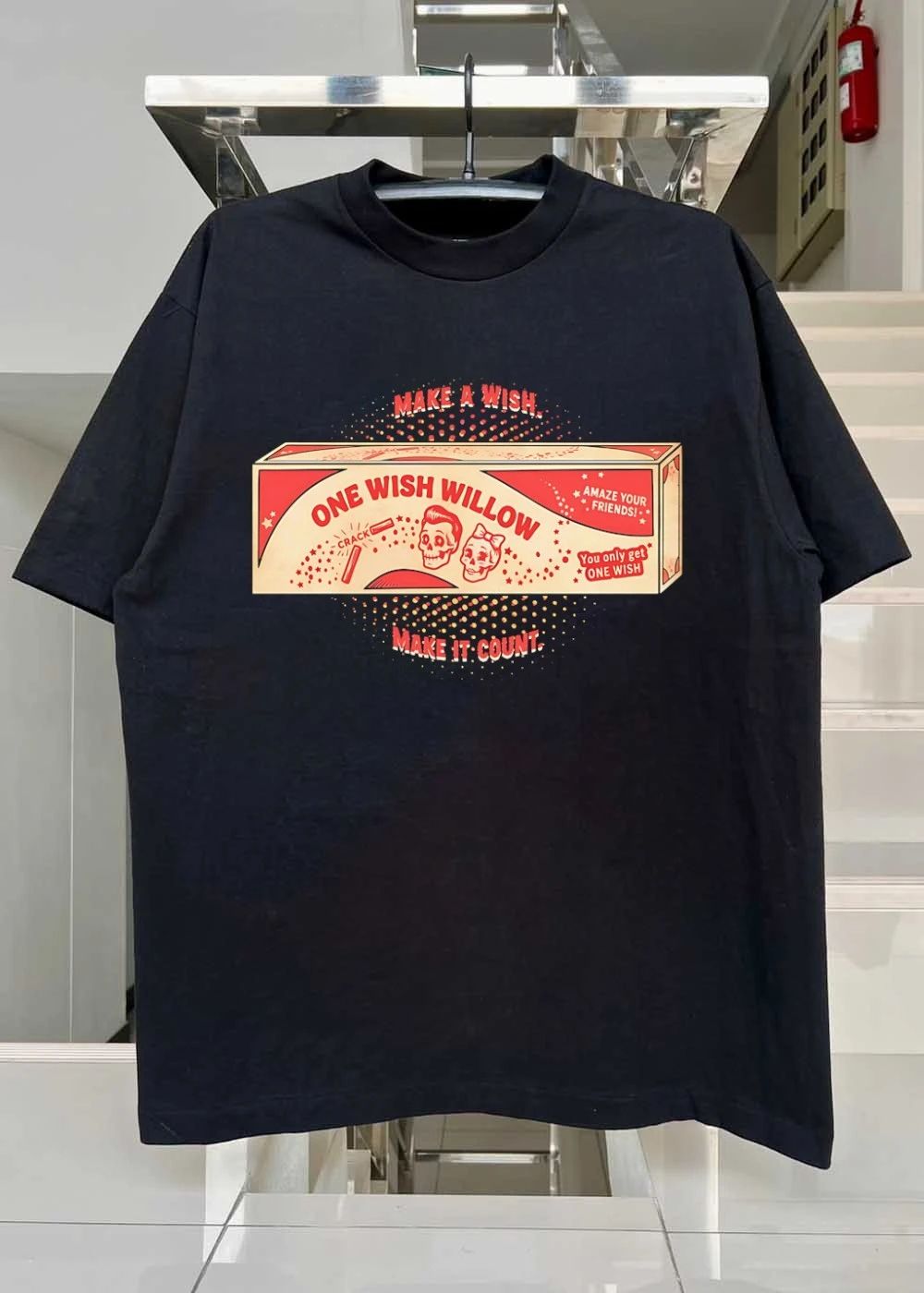 One Wish Willow skull crack fortune shirt